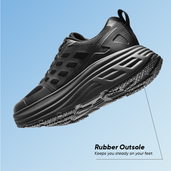 [ActiveFloat] Women's Comfortable Athletic Sneakers - ALL BLACK - 2